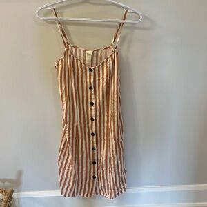 H&M stripe orange/pink dress size 2